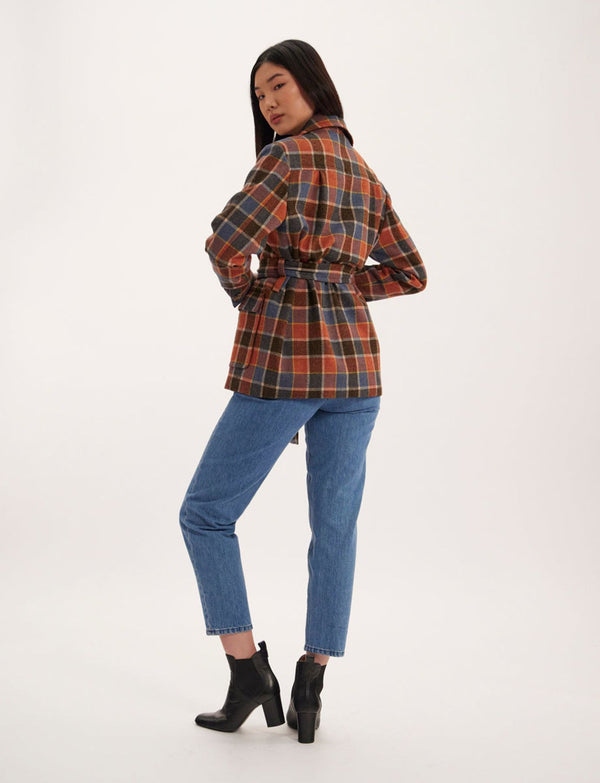 Ines De La Fressange Manteau Romaric Multicolore à Carreaux