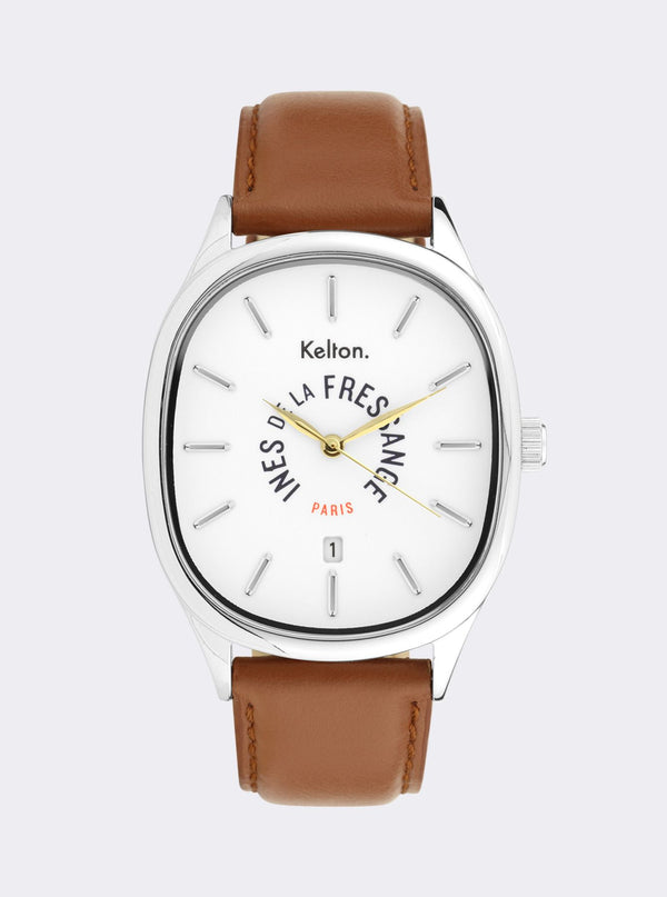 ines de la fressange Montre Grande Colorama camel Kelton x Ines de la Fressange Paris