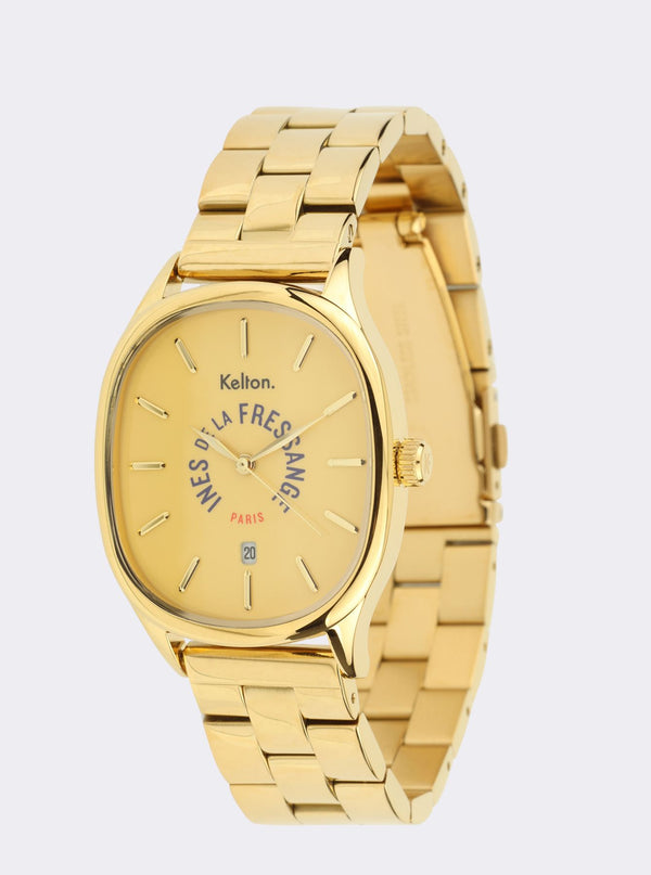 Ines De La Fressange Montre Grande Colorama Gold Kelton X Ines De La Fressange Paris