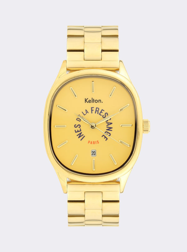 ines de la fressange Montre Grande Colorama gold Kelton x Ines de la Fressange Paris