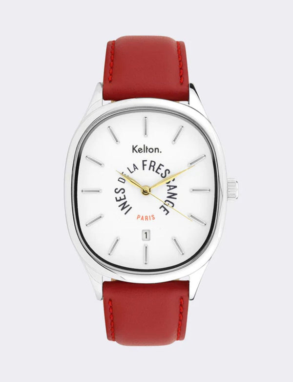 ines de la fressange Montre Grande Colorama red Kelton x Ines de la Fressange Paris