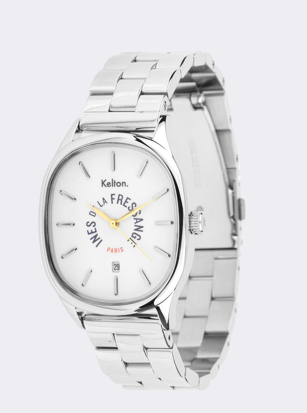 Ines De La Fressange Montre Grande Colorama Silver Kelton X Ines De La Fressange Paris