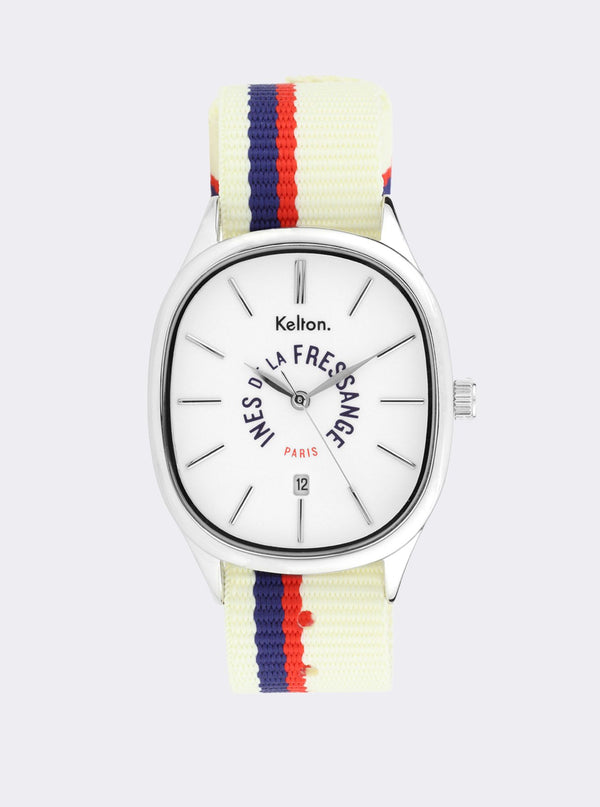 ines de la fressange Montre Grande Colorama Sport écru Kelton x Ines de la Fressange Paris