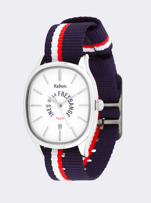 Ines De La Fressange Montre Grande Colorama Sport Navy Kelton X Ines De La Fressange Paris