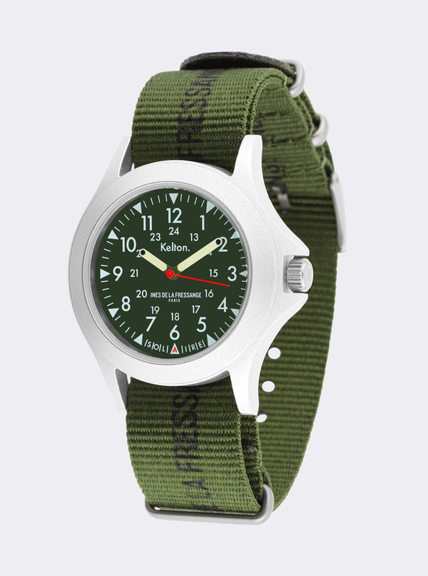 Ines De La Fressange Montre Solaire Field Kaki Kelton X Ines De La Fressange Paris