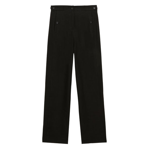 ines de la fressange Pantalon à pinces Piotr en lin noir