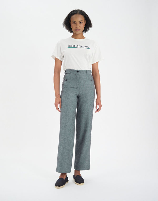 Ines De La Fressange Pantalon à Pinces Piotr Lin Mélangé Gris