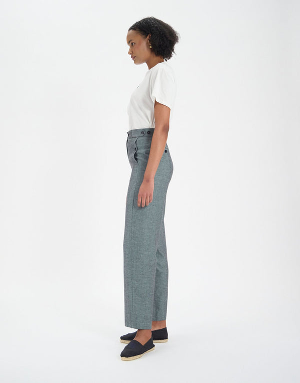 Ines De La Fressange Pantalon à Pinces Piotr Lin Mélangé Gris