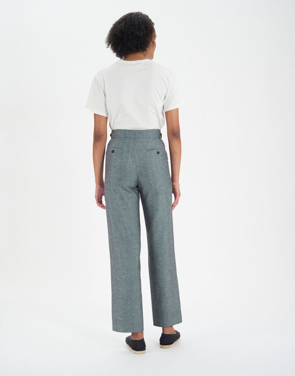 Ines De La Fressange Pantalon à Pinces Piotr Lin Mélangé Gris