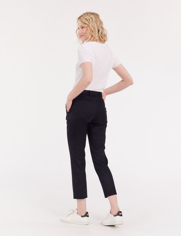Ines De La Fressange Pantalon Audrey Bleu Nuit En Laine