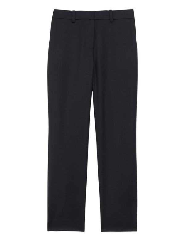 ines de la fressange Pantalon Audrey bleu nuit en laine