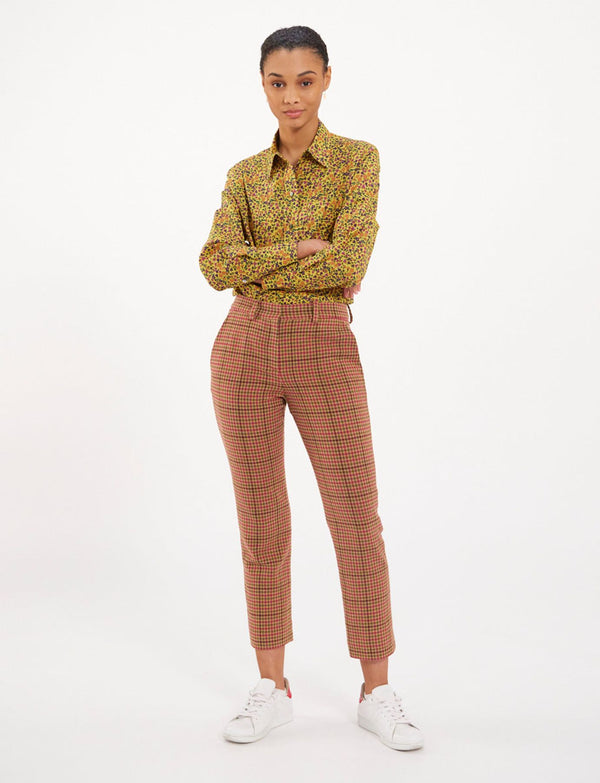 Ines De La Fressange Pantalon Audrey Pied-de-poule En Laine