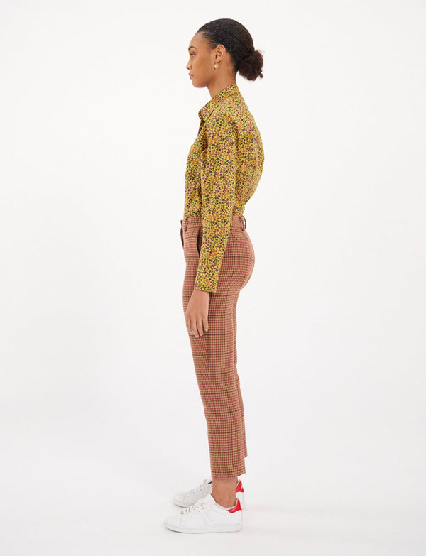 Ines De La Fressange Pantalon Audrey Pied-de-poule En Laine