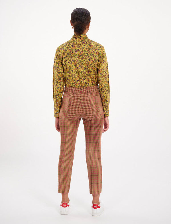 Ines De La Fressange Pantalon Audrey Pied-de-poule En Laine