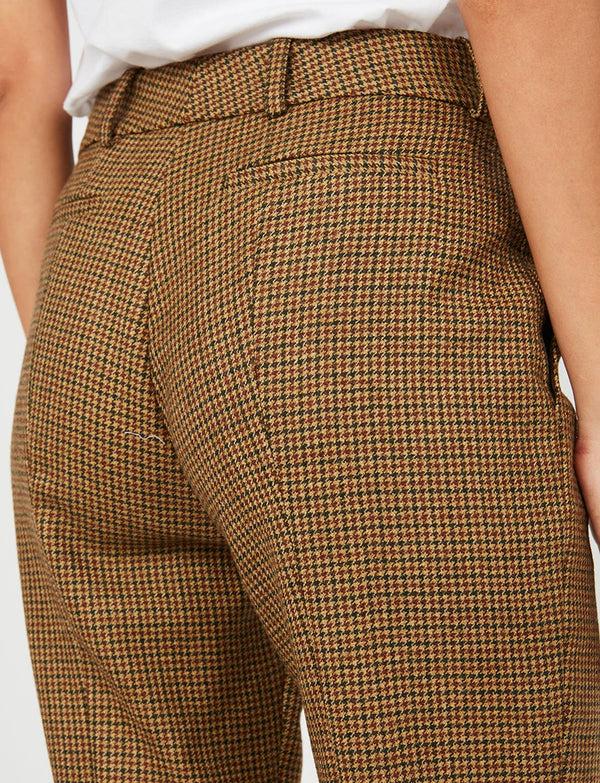 Ines De La Fressange Pantalon Audrey Pied De Poule Pure Laine