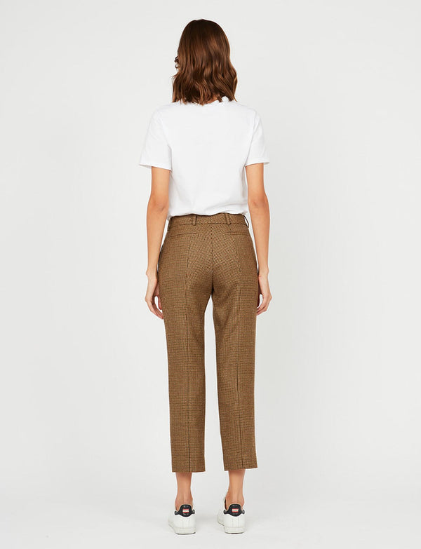 Ines De La Fressange Pantalon Audrey Pied De Poule Pure Laine