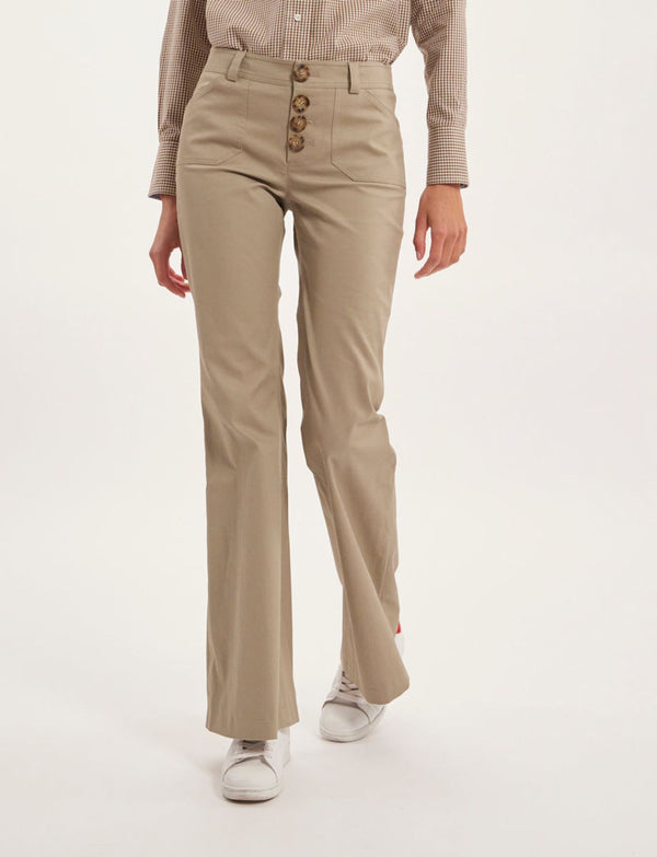 Ines De La Fressange Pantalon Charlotte Beige Clair