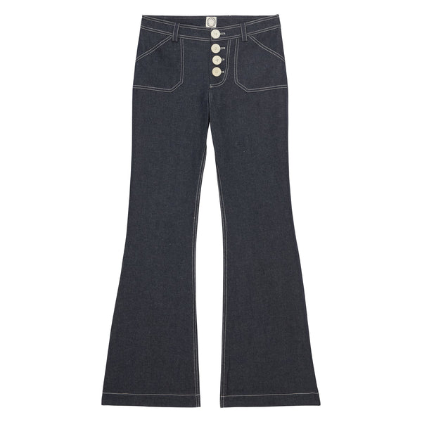 ines de la fressange Pantalon Charlotte en coton marine