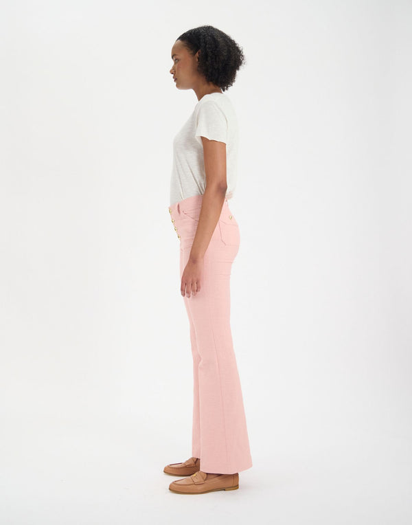 Ines De La Fressange Pantalon Charlotte En Coton Rose