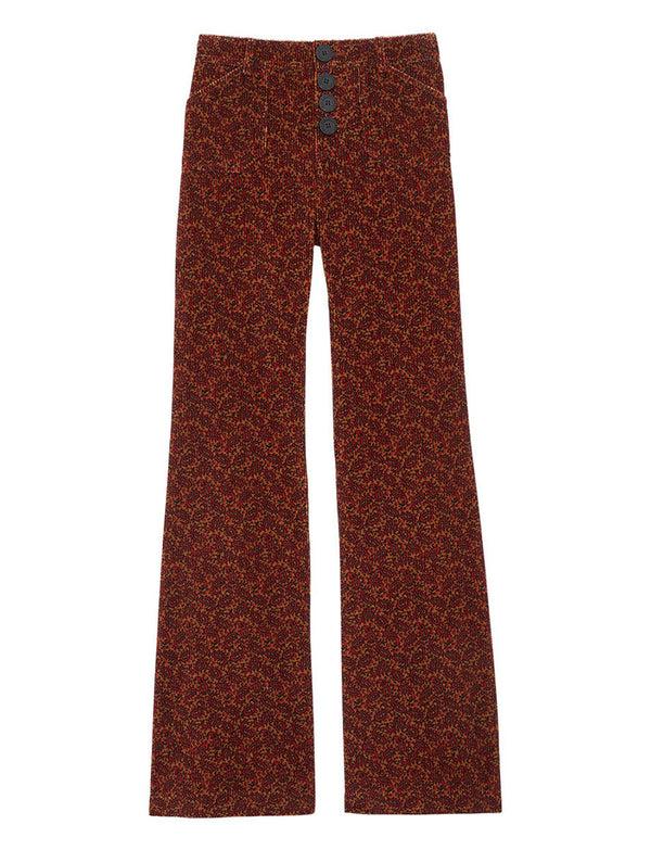 ines de la fressange Pantalon Charlotte imprimé rouille