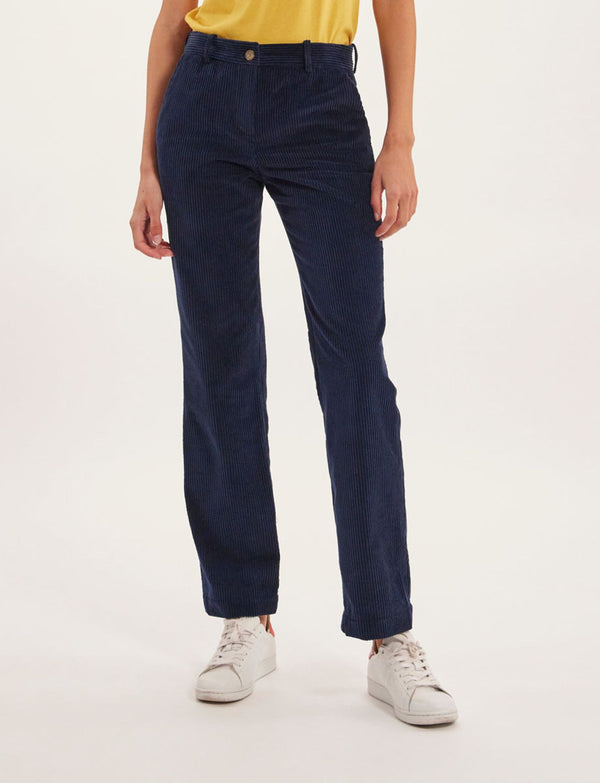 Ines De La Fressange Pantalon Francisco Bleu Marine En Coton