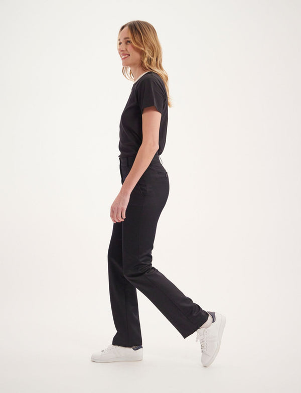 Ines De La Fressange Pantalon Francisco Bleu Marine Laine