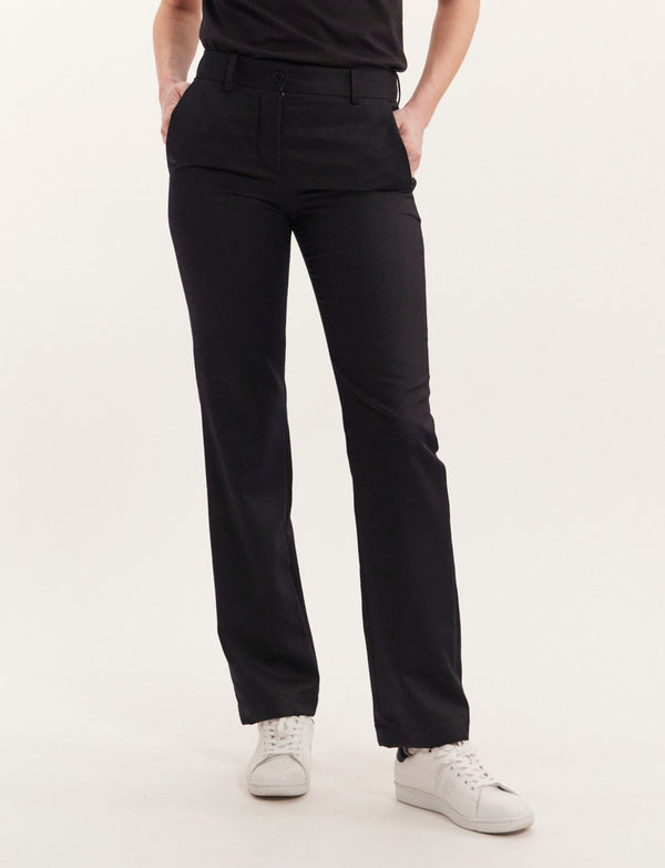 Ines De La Fressange Pantalon Francisco Bleu Marine Laine