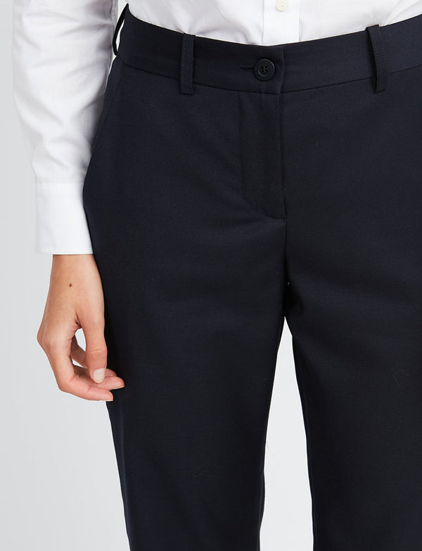 ines de la fressange Pantalon Francisco bleu marine laine