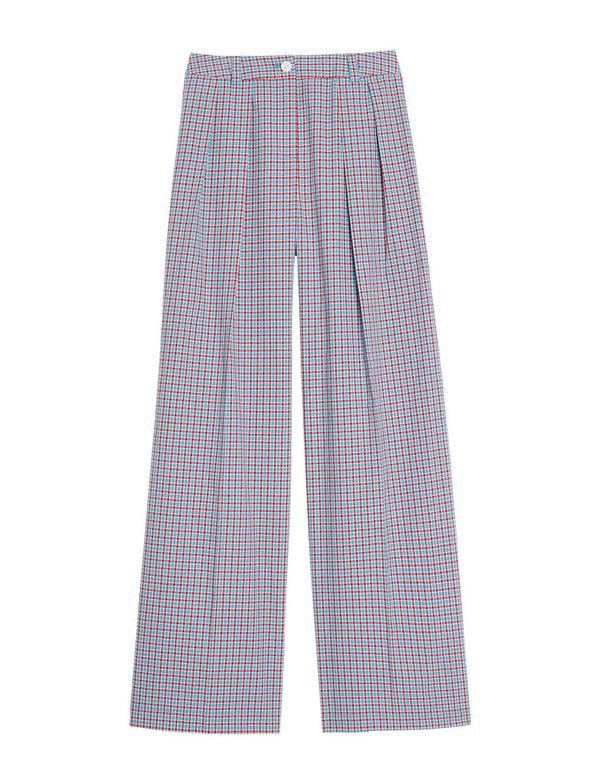 ines de la fressange Pantalon Luciano turquoise à carreaux