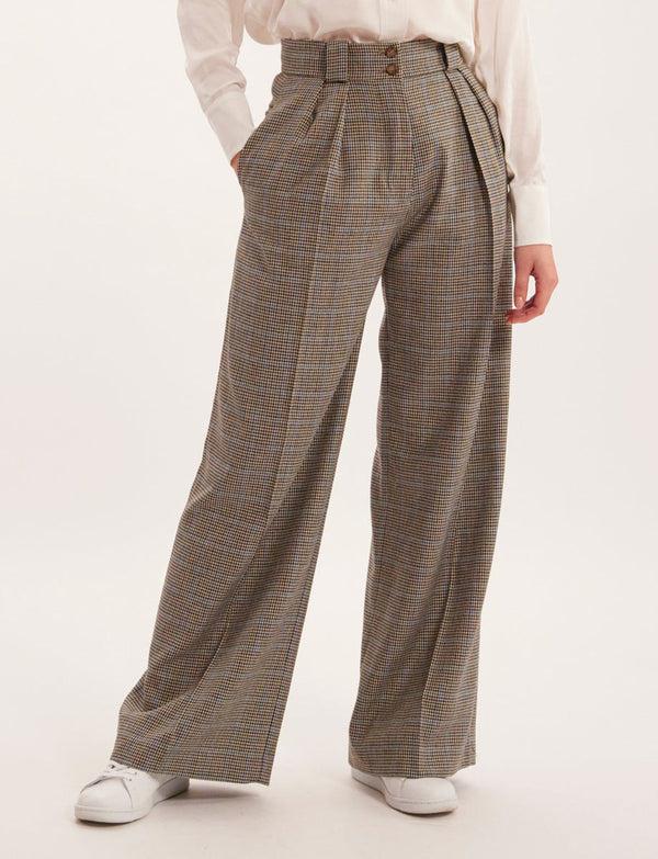 Ines De La Fressange Pantalon Marlène Pied-de-poule