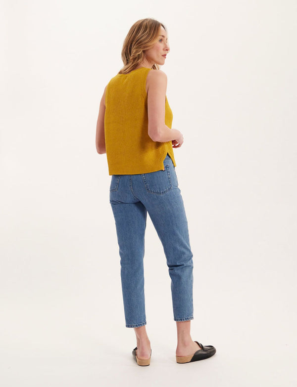 Ines De La Fressange Pull Agatha Moutarde Sans Manche