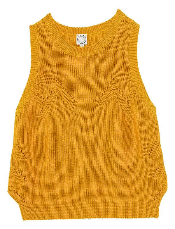 ines de la fressange Pull Agatha moutarde sans manche