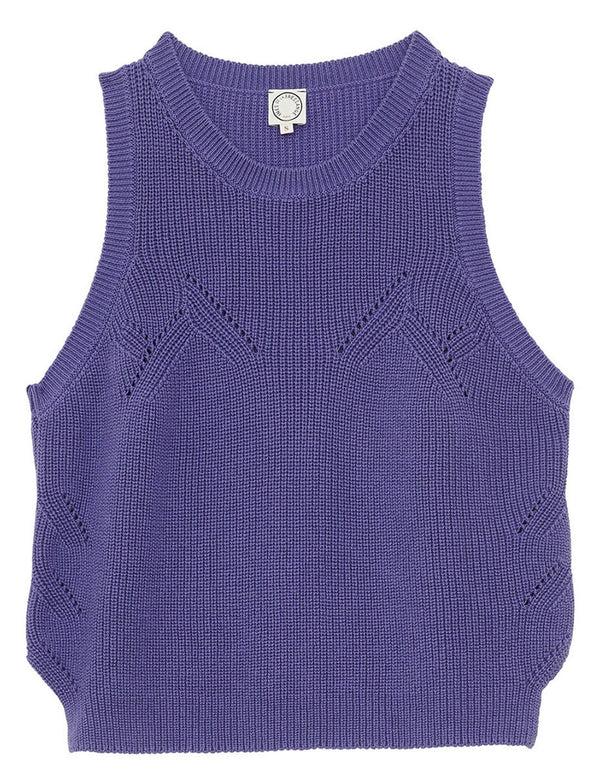 ines de la fressange Pull Agatha violet sans manche