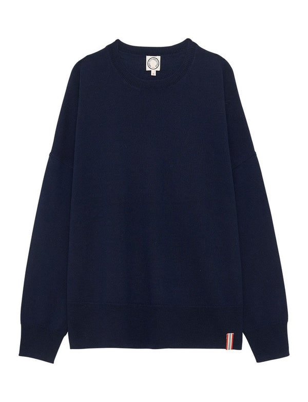 ines de la fressange Pull Alessia bleu marine en laine