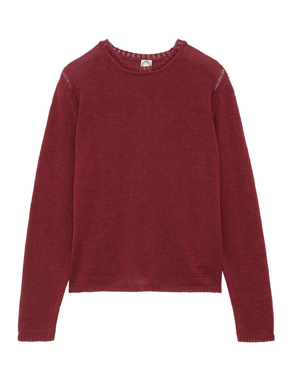 Ines De La Fressange Pull Angelina Framboise En Lin