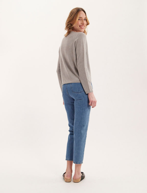 Ines De La Fressange Pull Angelina Laine Et Cachemire Gris