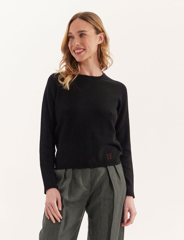 Ines De La Fressange Pull Angelina Laine Et Cachemire Noir