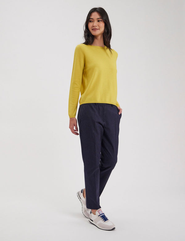 Ines De La Fressange Pull Angelina Laine Mérinos Jaune