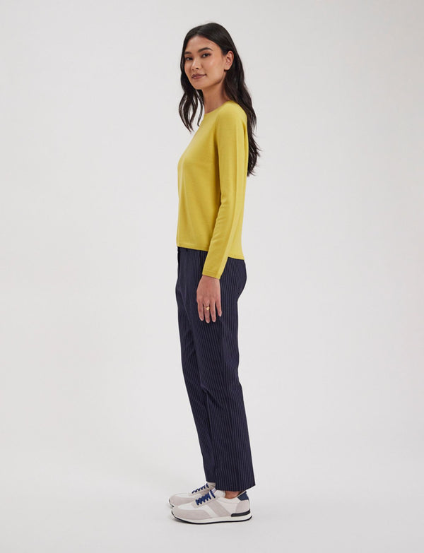 Ines De La Fressange Pull Angelina Laine Mérinos Jaune