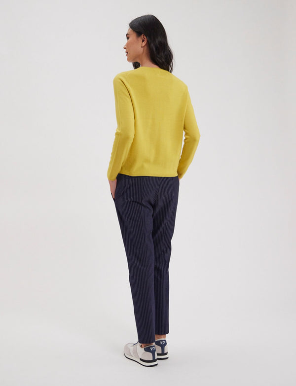 Ines De La Fressange Pull Angelina Laine Mérinos Jaune