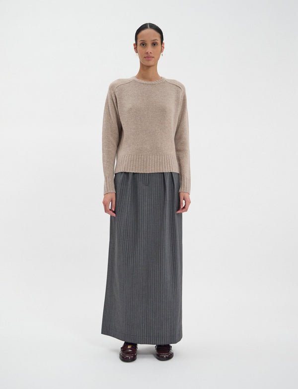 Ines De La Fressange Pull Arthur En Laine Et Cachemire Beige