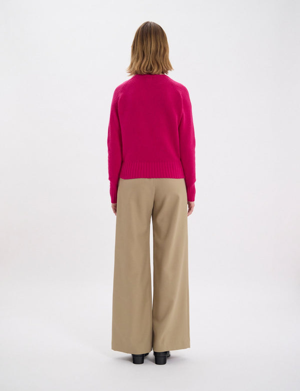 Ines De La Fressange Pull Arthur En Laine Et Cachemire Fuschia