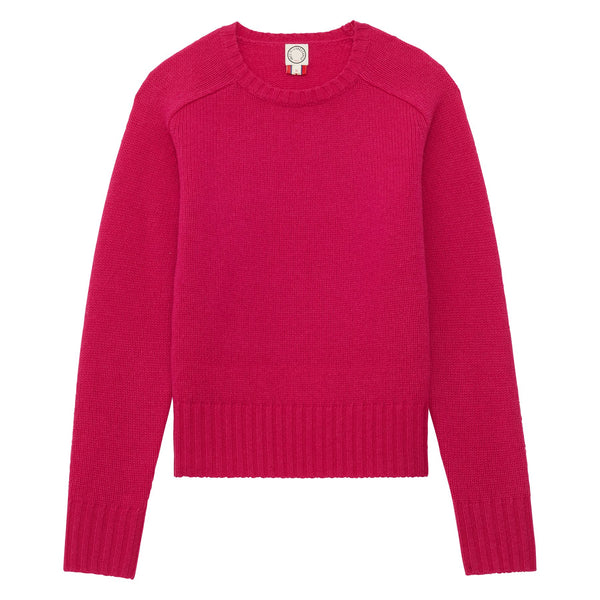 ines de la fressange Pull Arthur en laine et cachemire fuschia