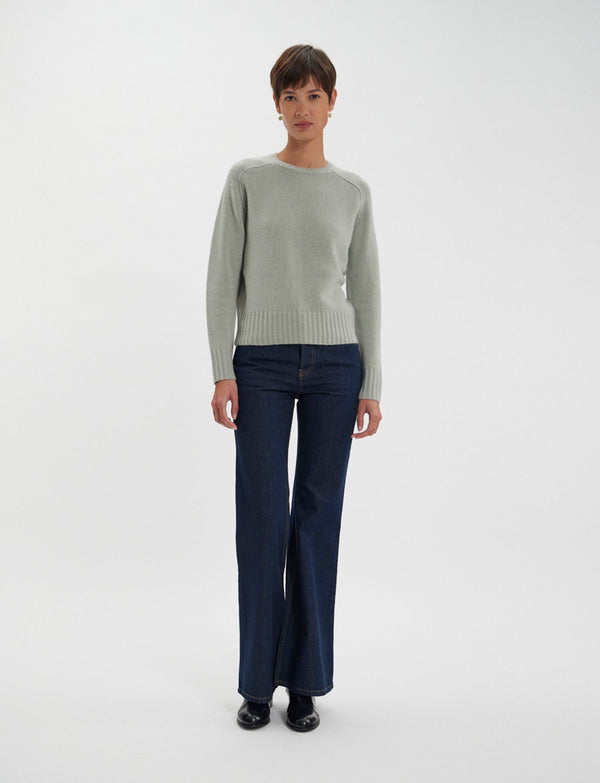 Ines De La Fressange Pull Arthur En Laine Et Cachemire Vert Amande