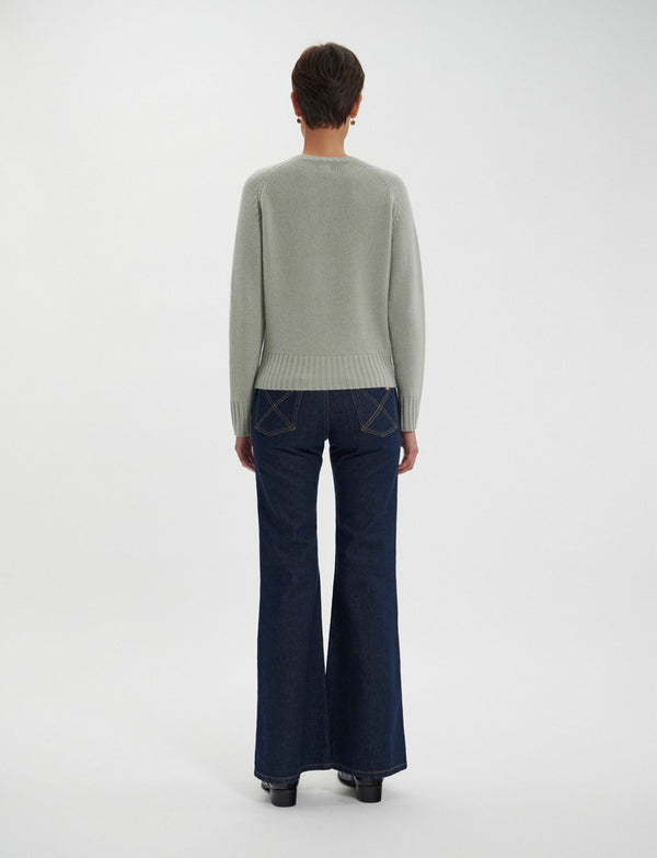 Ines De La Fressange Pull Arthur En Laine Et Cachemire Vert Amande