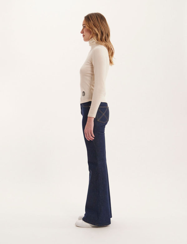 Ines De La Fressange Pull Léger Col Roulé Matthieu écru