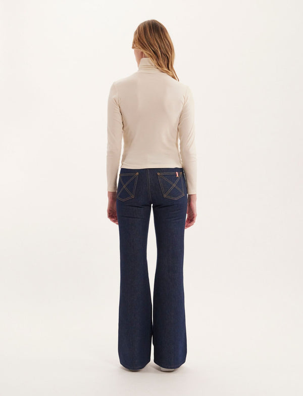 Ines De La Fressange Pull Léger Col Roulé Matthieu écru