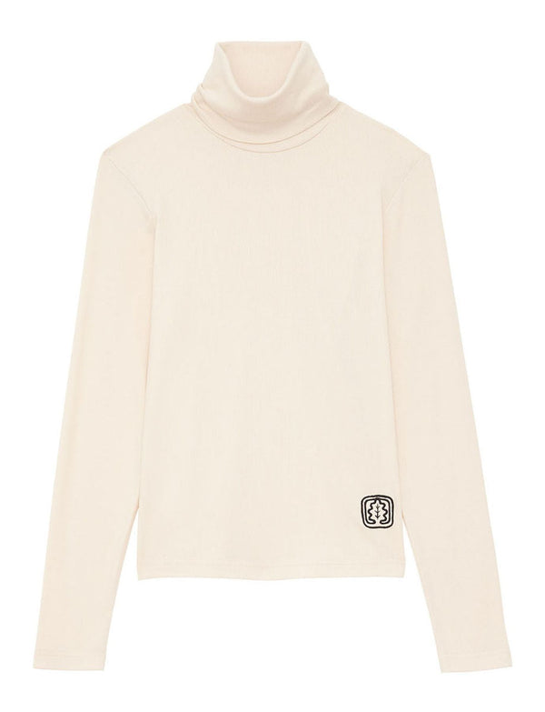 ines de la fressange Pull léger col roulé Matthieu écru