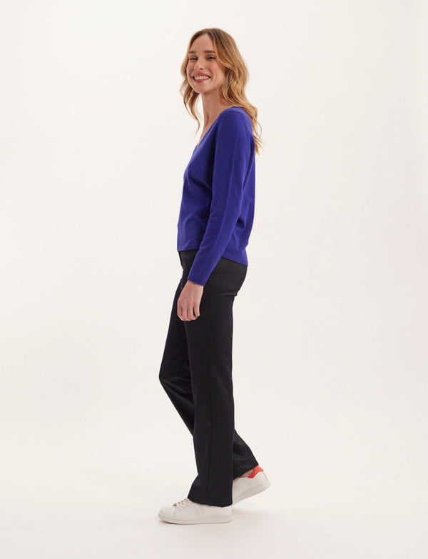 Ines De La Fressange Pull Morgane Laine Et Cachemire Bleu
