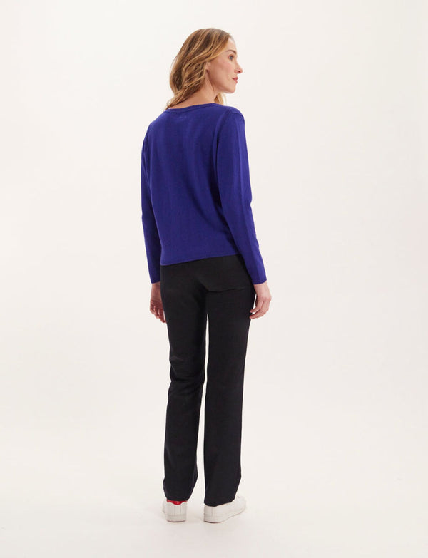 Ines De La Fressange Pull Morgane Laine Et Cachemire Bleu